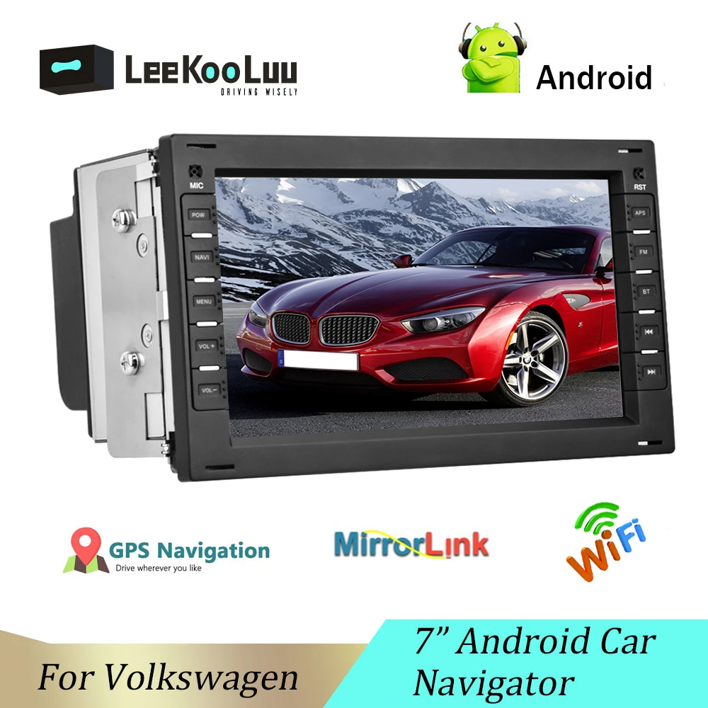 LeeKooLuu 2 din автомобильный проигрыватель с радио и GPS для старого VW golf passat MK3 MK4 MK5 Touran