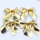 Новогоднее украшение, 12 шт., красивый бант, Рождественское украшение, украшение для рождественской елки, праздничная вечевечерние, домашние бабочки с бантиками, бабочки