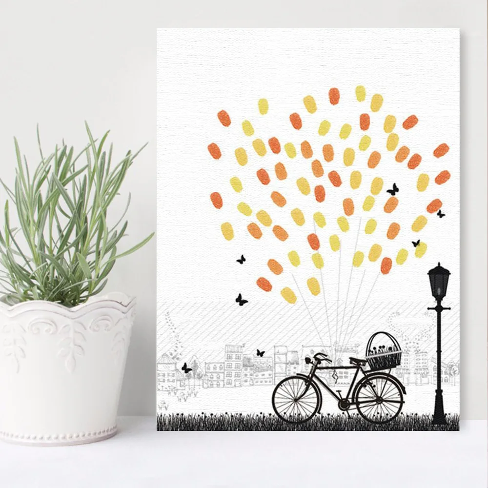 Креативный ретро-велосипед DIY с граффити на палец для вечеринки в честь Дня