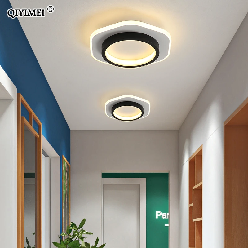 Luces de arañas LED modernas de 15W para entrada de la casa, lámpara de iluminación acrílica regulable con Control remoto para balcón y pasillo
