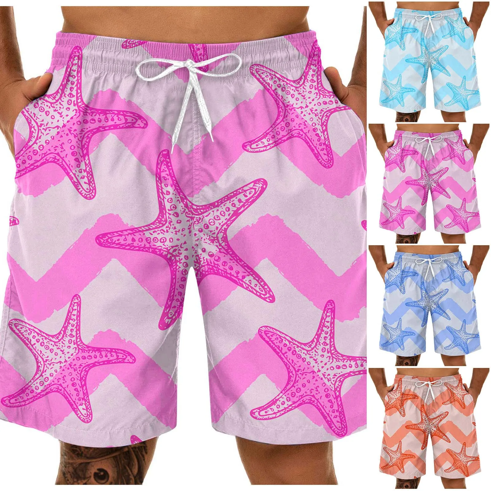 

63# Large Size Pattern 3d Fun Print Shorts Beachwear Pockets Large Size Xl-5xl Men's Beach Pants Printing Casual Sports Shorts