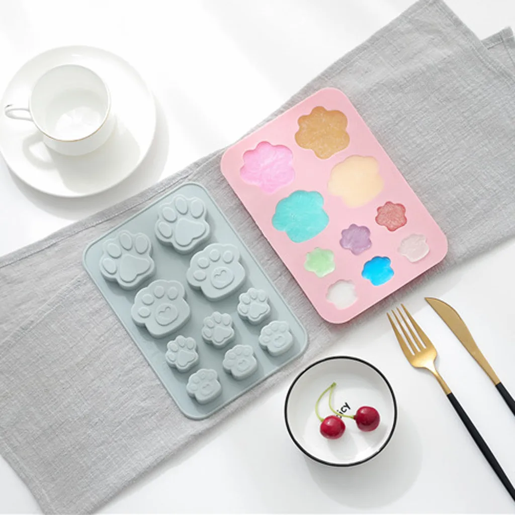 Щенок Прекрасный собачий силиконовый форма для торта печенья Форма охлаждения