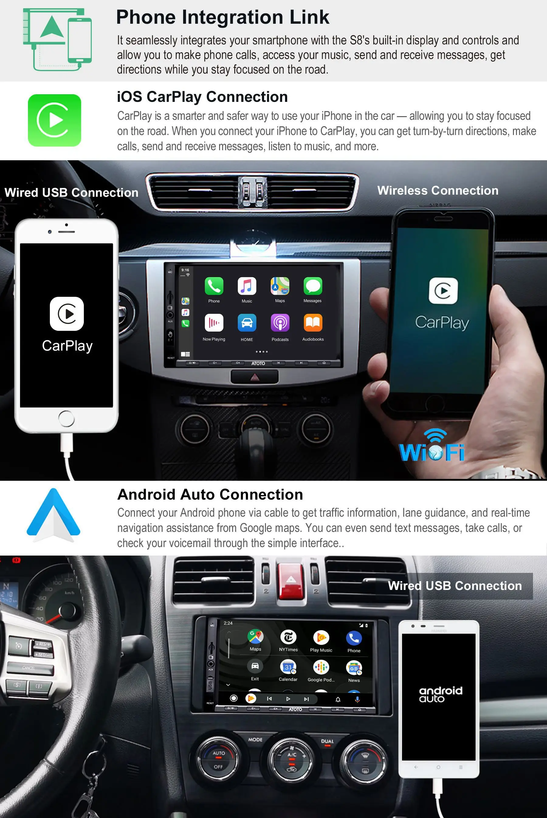ATOTO S8 Ultra AE-S8G2A78U-A-X 2 din Android Автомобильная стереомагнитола in-Dash автомагнитола с