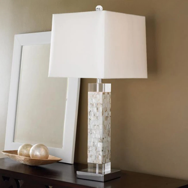 Новинка светодиодные настольные лампы в виде ракушек декоративное Хрустальное