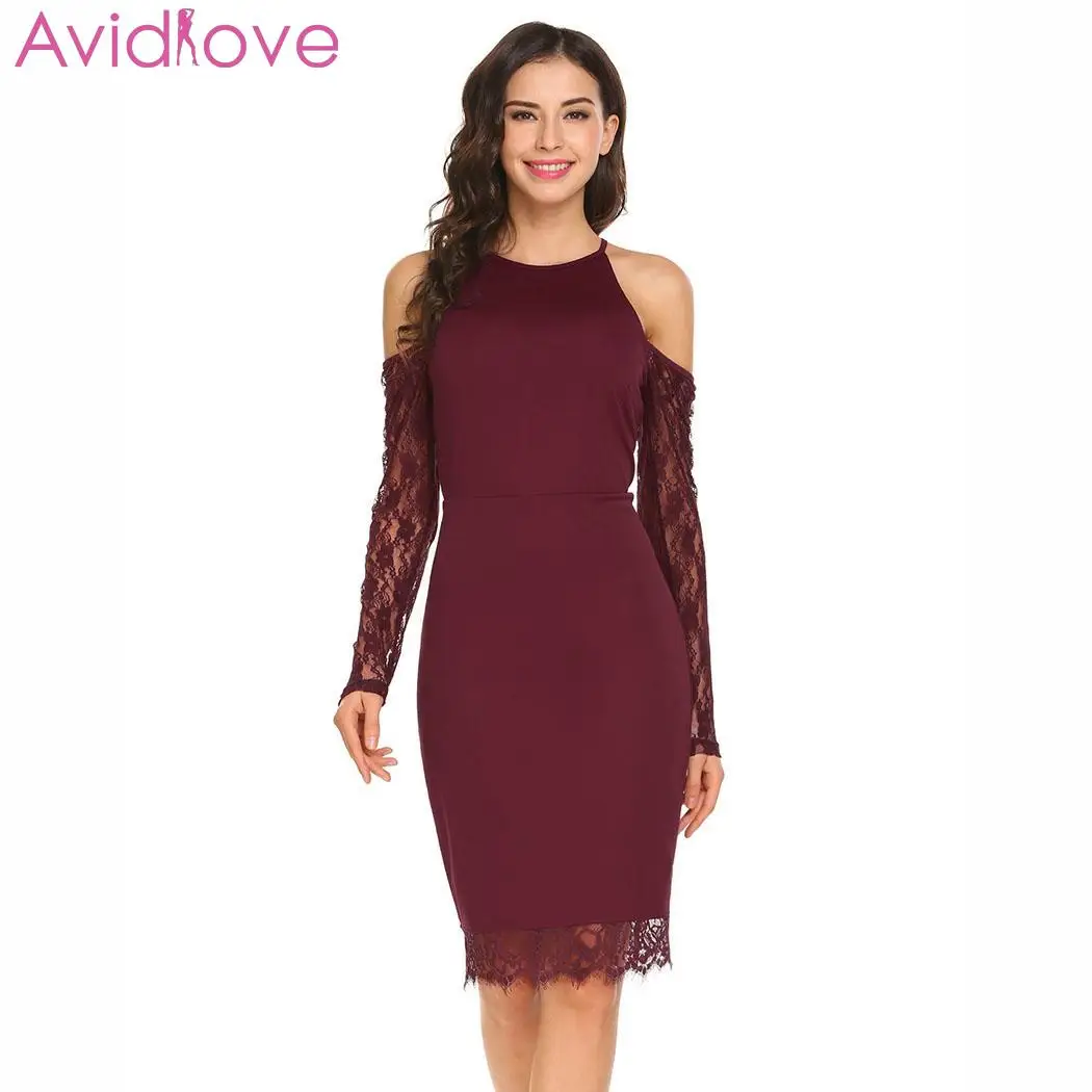 Женское повседневное облегающее платье с лямкой на шее открытыми плечами и