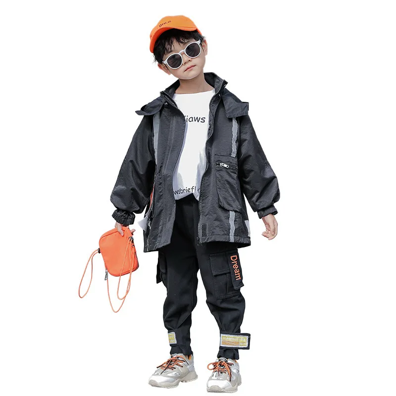 

Casual Jacket Spring Autumn Coat Outerwear Top Children Clothes Kids Costume Teenage School Boy Clothing High Quality