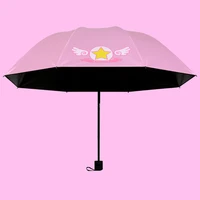 anime card captor sakura cosplay sun umbrella folding animation surrounding
