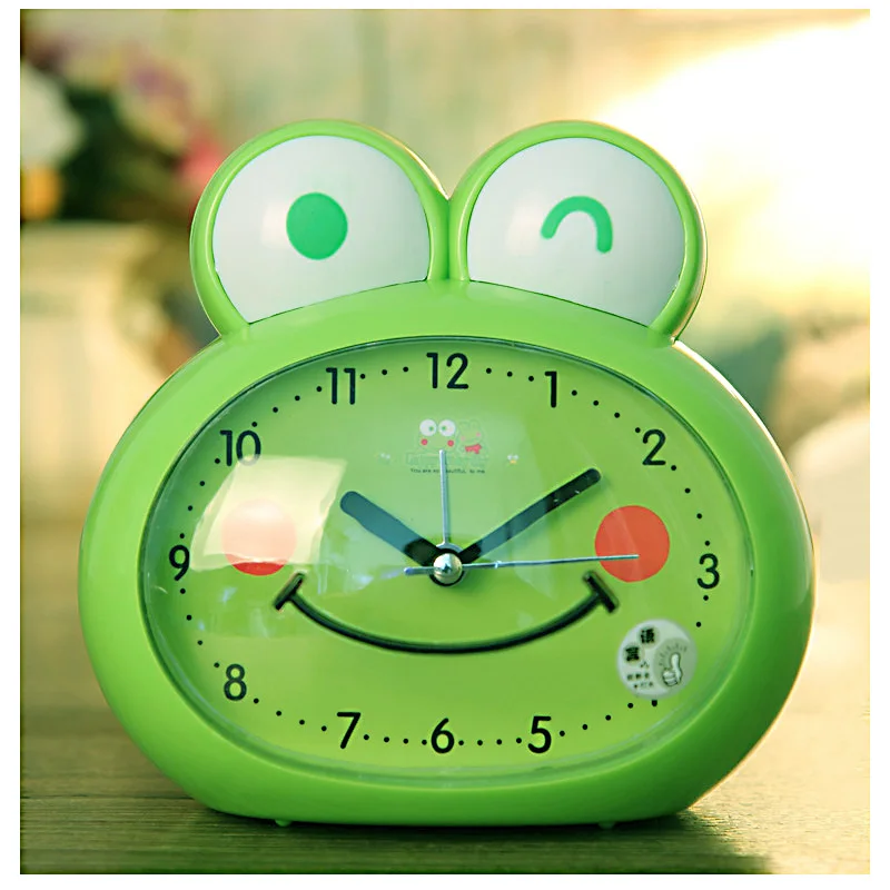 Детский стол ночник бесшумный милый мультяшный стиль настольные часы