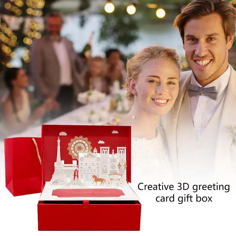 Нежная история любви 3D подарочная коробка всплывающие легкие поздравительные