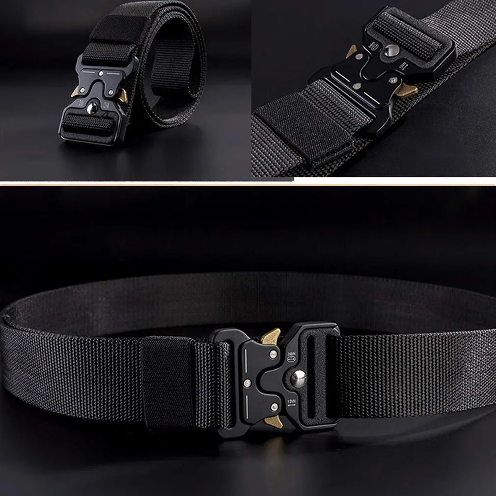 Military Tactical Nylon Belt Metal Buckle Adjustable Army Outdoor Quick Release Hunting Training Width 4.2CM 125cm | Аксессуары для