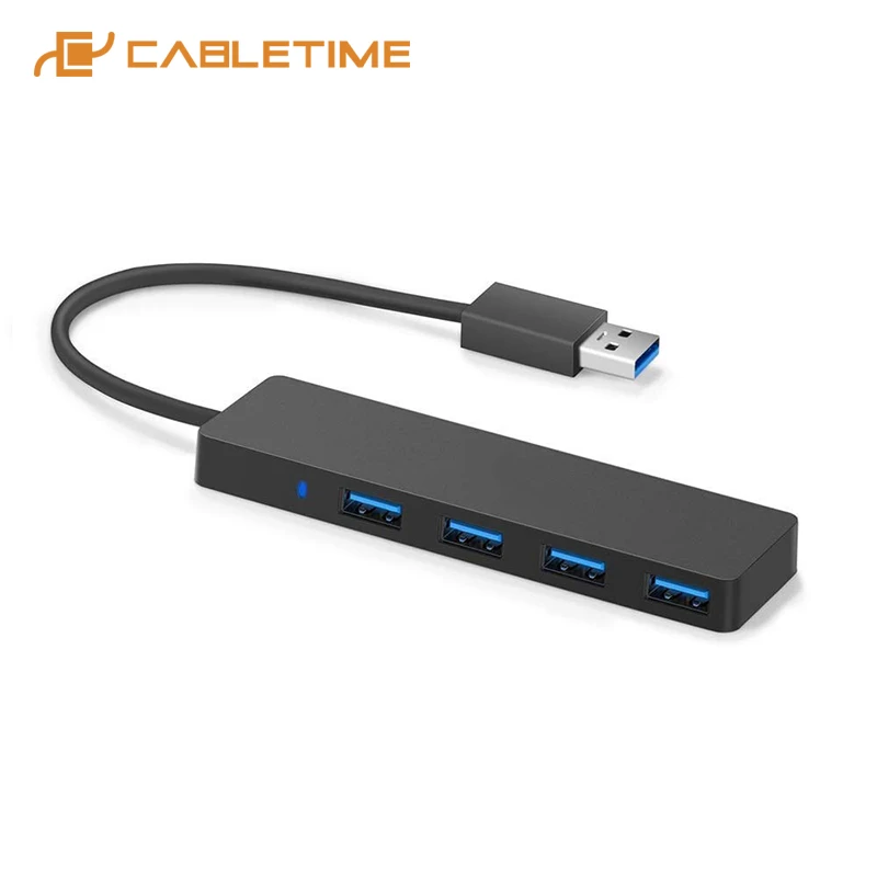 CABLETIME USB C концентратор до USB3.0 синхронизации данных 5Gbps-Transfer 4K темно-адаптер для