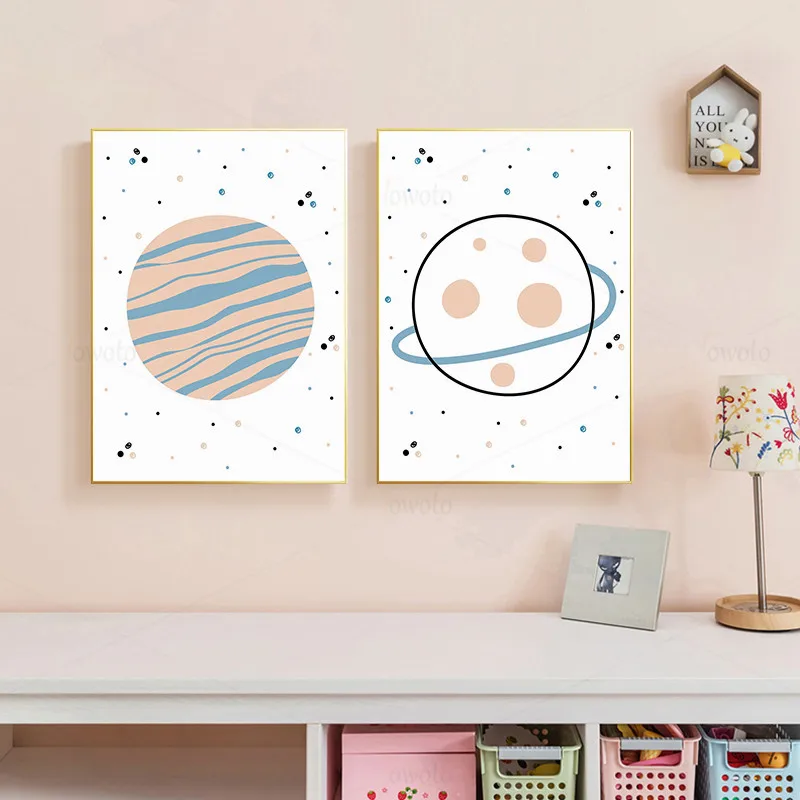 Космический корабль планета печати исследовать тема плакат живопись на холсте