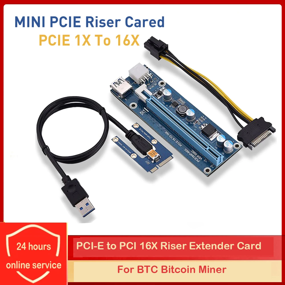 

PCI-E to PCI Express 16X Riser Extender Card PCIe to PCI-e slot Mining Card for Laptop External Graphics Card BTC Miner Antminer