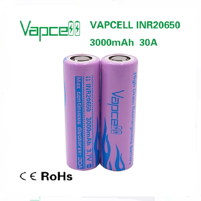 Бесплатная доставка оригинальный VapCell INR20650 3000mah 30A rewrap 20650 HG6 высокоразрядные