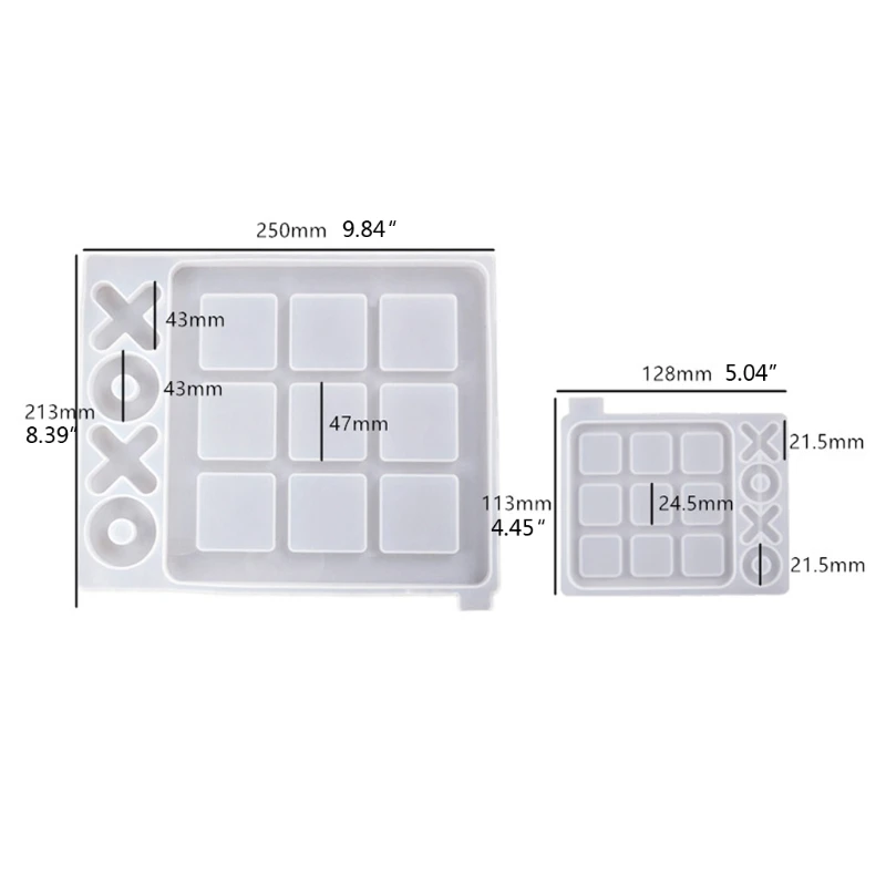 

T84A Tic Tac Toe Game Board and X O Silicone Molds Set Epoxy Resin DIY Art Craft Mold for Christmas NightA Art Crafts Tools