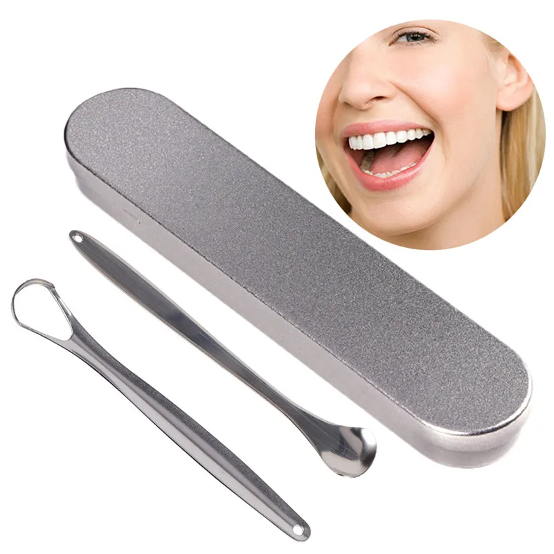 2 шт./компл. полезный скребок для языка из нержавеющей стали очиститель рта новая