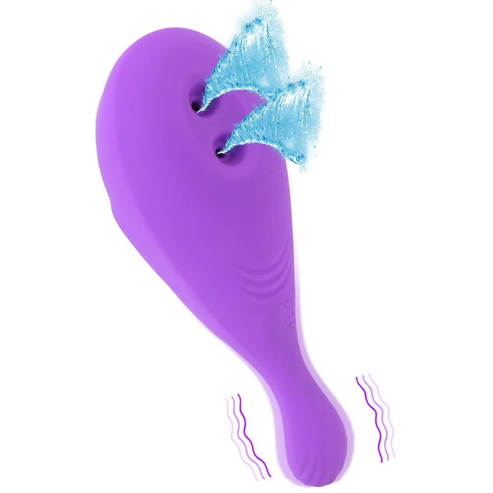 

OLO Clitoris Stimulator Double Suction Vibrators Whale Shape 8 Vibration 5 Sucking G-spot Vibrating Dildo Sex Toys for Women