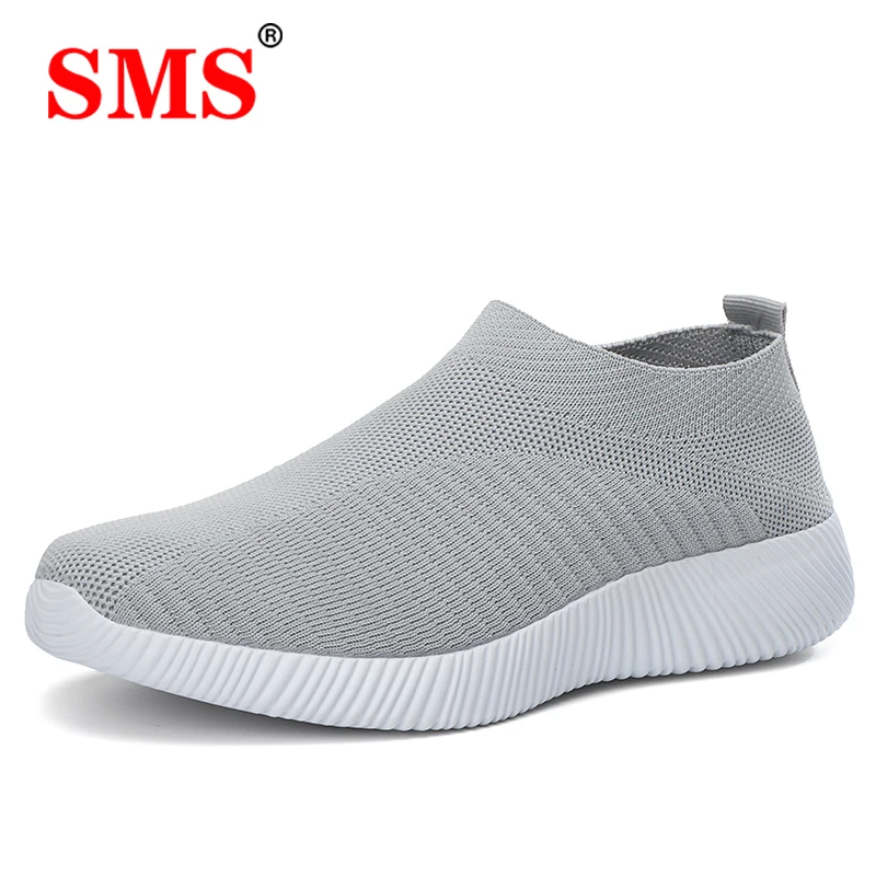 

SMS 2020 New Women Sneakers Vulcanized Shoes Sock Sneakers Women Summer Slip On Flat Shoes Women Plus Size Loafers Running Shoes