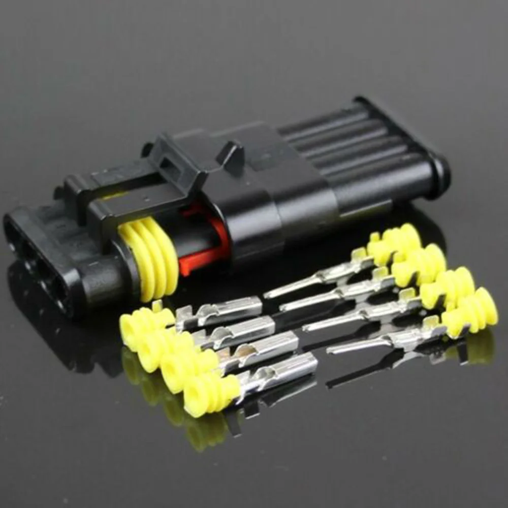 

15 Kits 2+3+4 Pin Way Car Sealed Waterproof Electrical Wire Connector Plug For Cars, Motorcycle, Trucks, Caravans