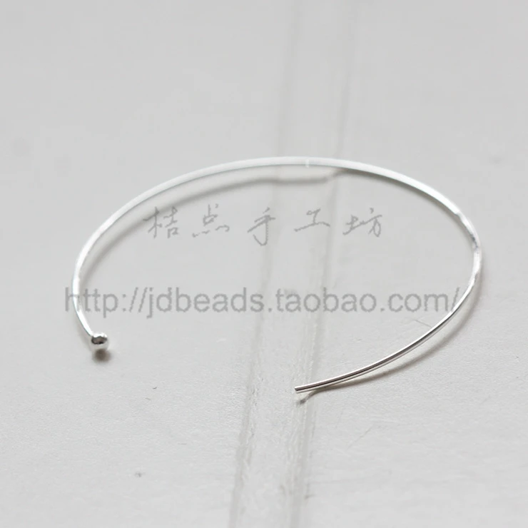 

2 Pieces Premium Plated Earring Hooks - Ear Wires - Open Circle - Earring Finding 40mm (3405C)