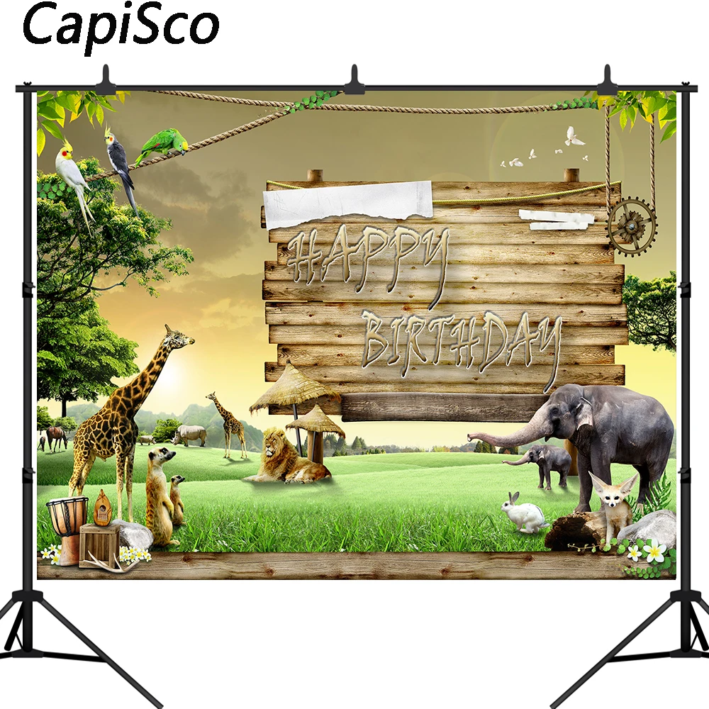 

Фоны для фотосъемки детей джунгли сафари день рождения животные постер портрет фотографический фон для фотостудии