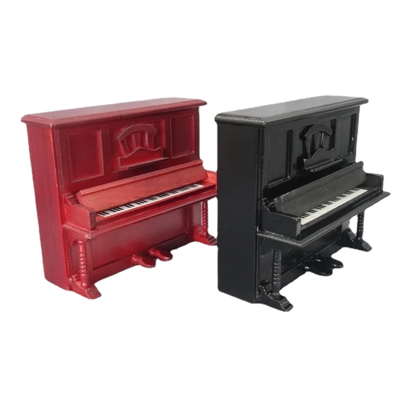 

1:12 Миниатюрные аксессуары для кукольного домика, деревянное классическое Мини-фортепиано, имитация музыкальных инструментов, модель, игру...