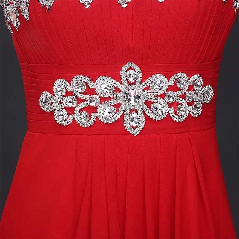 

2021 Bridesmaid Dresses V-neck Chiffon Formal Party Gown A-line Long Prom Dress