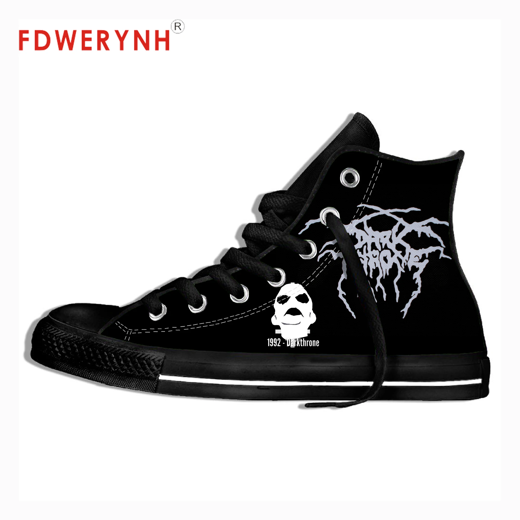 

High Top Canvas Mens Casual Shoes Darkthrone Band Metal Music Fashion Lightweight Breathable Shoes For Women Men