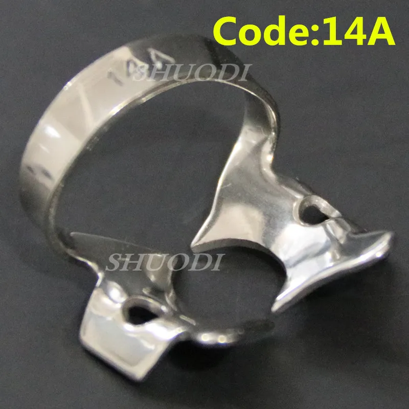 1 piece Code 14A Стоматологический зажим для ухода за полостью рта резиновый держатель для плотины стоматологический резиновый зажим из нержавеющей стали для Отбеливания Зубов Стоматологический инструмент - Цвет: 1 piece Code 14A