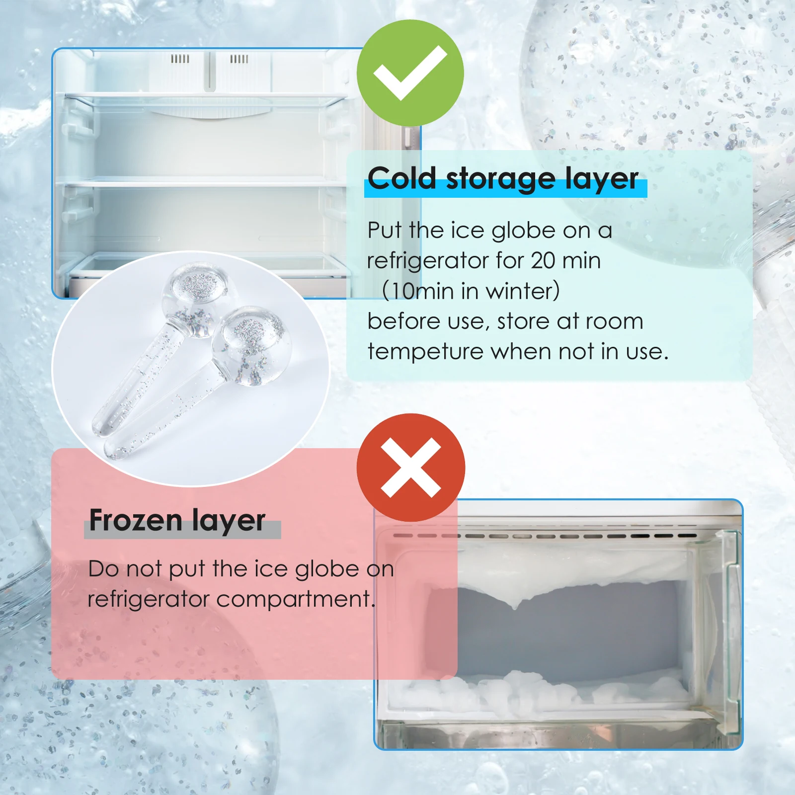 

Large Beauty Ice Hockey Beauty Crystal Ball Facial Cooling Eye massage Face Lifting Fine Lines Shrink Pores Beauty Care Tools