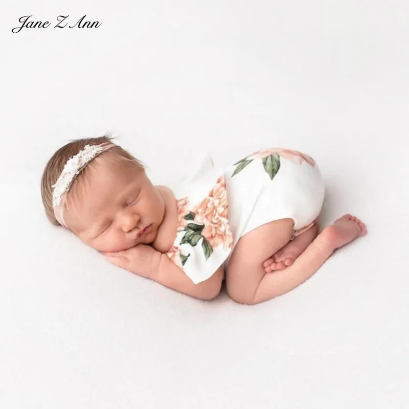 Костюм для фотосъемки новорожденных Джейн Z Ann с одним словом плечом цветочным