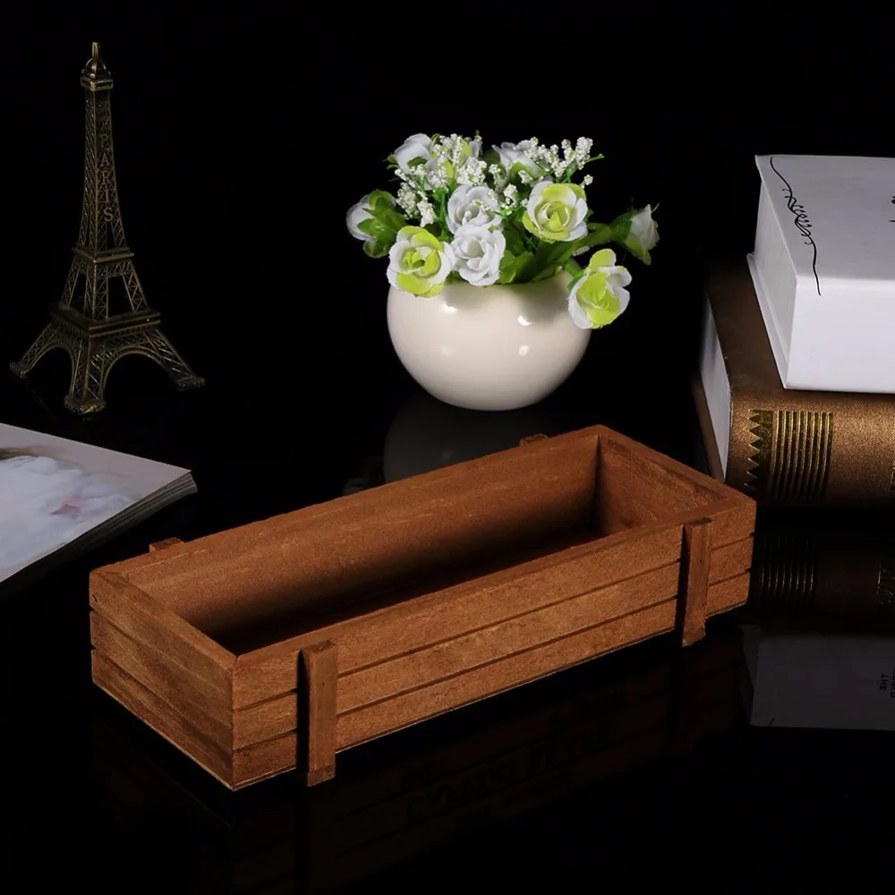 Durable Indoor/Outdoor Wooden Herb Flower Pots Succulent Planter Box Home Garden multi-functional Rectangle Storage box | Дом и сад