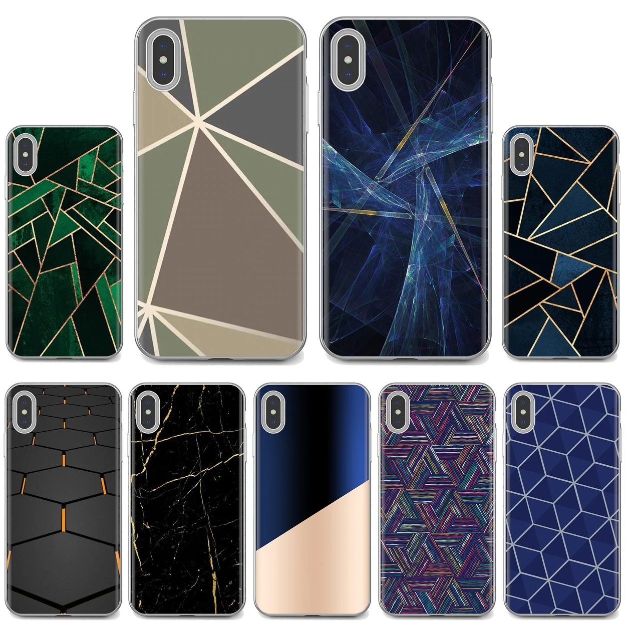 Мраморный розовый мятно-золотые кубики Стильный силиконовый чехол для телефона