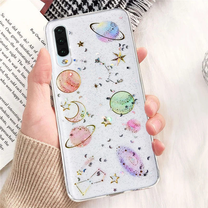 

Glitter Planet Case For Xiaomi 8 9 SE 9T 10T 11 11i 11X Note 10 A2 A3 Lite CC9e CC9 Poco X2 F2 M2 C3 F3 X3 Pro NFC Starry Cover