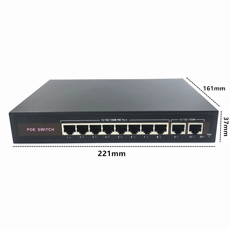 

48V Ethernet-коммутатор питания через Ethernet с 5/8 10/100 Мбит/с Порты и разъёмы IEEE 802,3 af/at подходит для IP камера/Беспроводной AP/IP CCTV камера системы