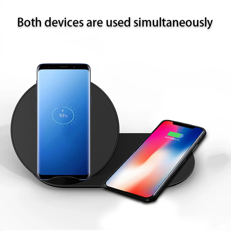 2 в 1 беспроводное зарядное устройство для iPhone 11 Pro X XS Max XR iWatch 4 3 Samsung Galaxy Note 10 9 S10 S9