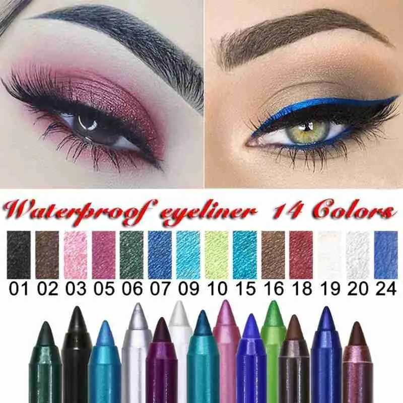 

Colorful Waterproof Eyeliner Pearlescent Women Makeup Makeup Tools Eyeshadow Waterproof Pen Eyeliner Beauty O0E6