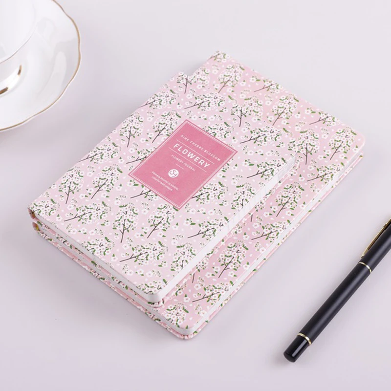 Japanese And Korean Notebook Small Fresh Broken Flower Notepad Hand Book Cute A5 Creative Retro Diary | Канцтовары для офиса и