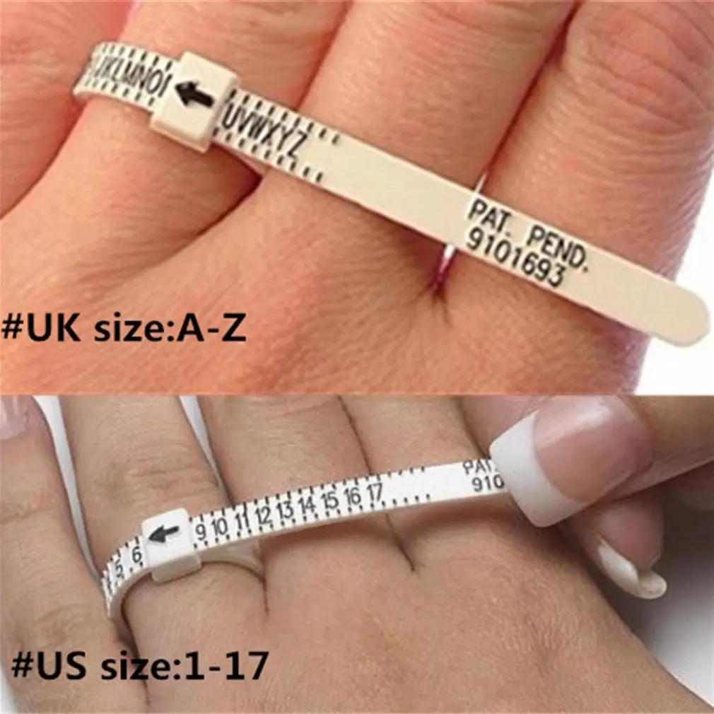 Ring Sizer Measure Finger Gauge Sizing Tool For Wedding Rings UK Size US Measurements |