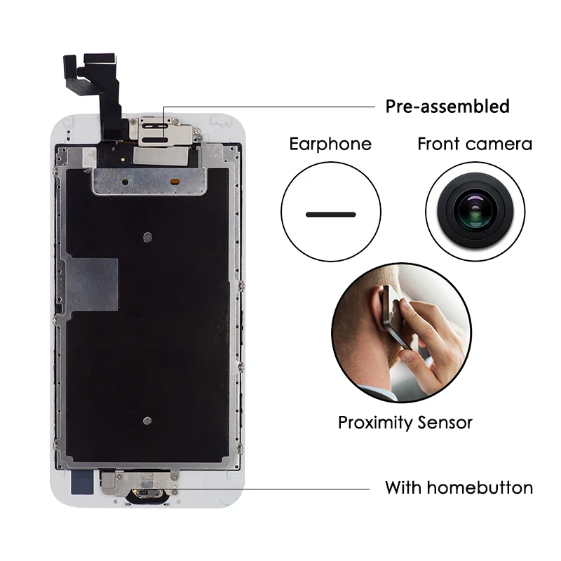 Полная сборка ЖК дисплей дигитайзер для iPhone 6S качество AAA lcd 3D сенсорный экран 6 Plus