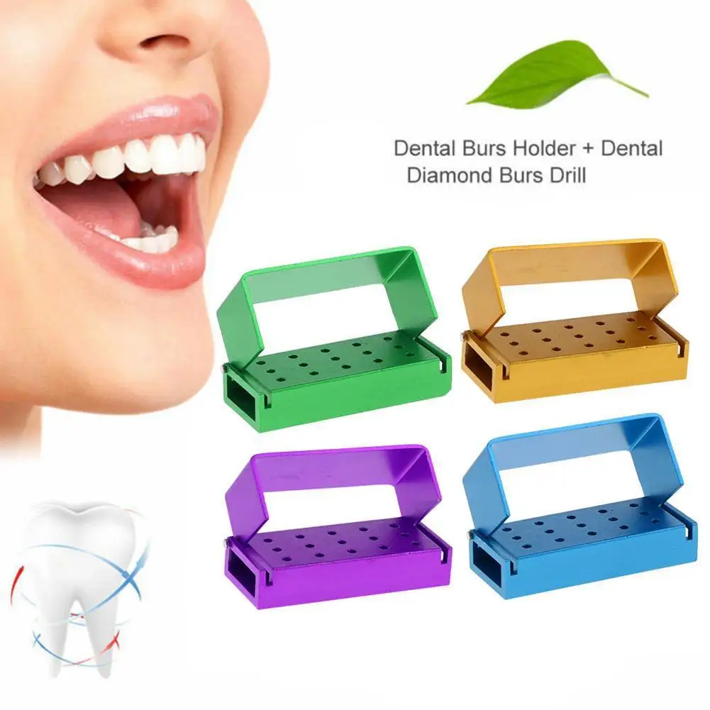 

50g Dental Bur Burs Holder Block Disinfection Box Case Bur Tool Burs Holder Holes Block Autoclavable With 30 H9T0