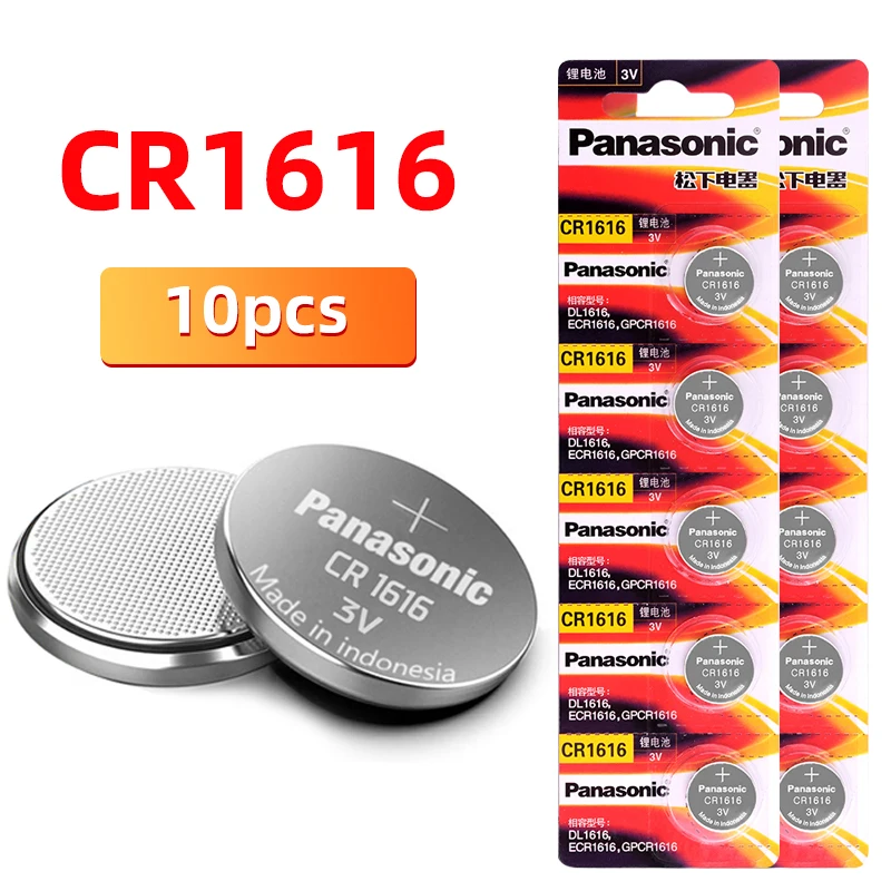 Panasonic Фирменная новинка 10 шт. Cr1616 Монета Кнопка сотового телефона 3 V батареи BR1616
