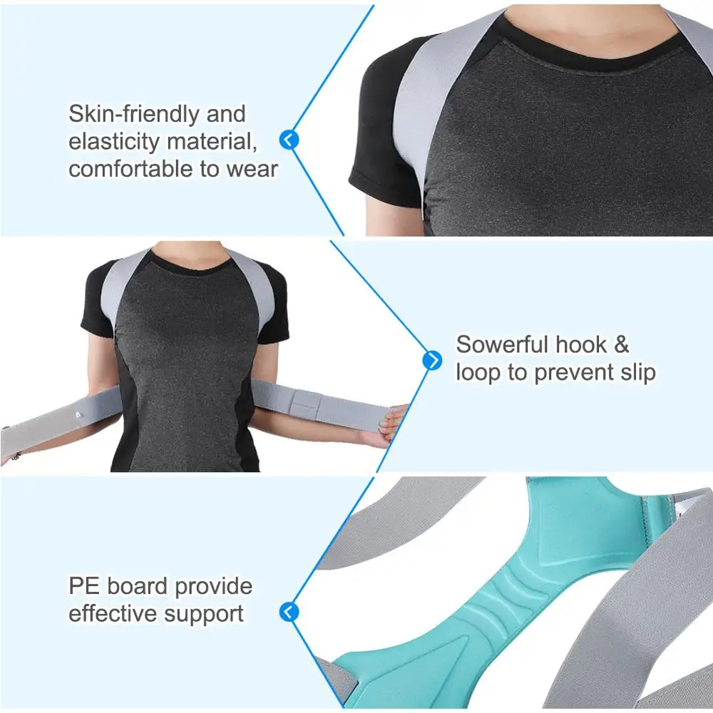 Регулируемый корсет для спины пояс поддержки плеч Корректор осанки взрослых
