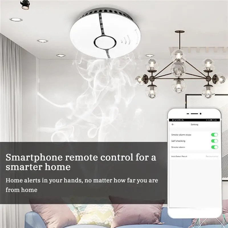 Smart Home Tuya Air Alarm Kitchen Combustion Fuel Leak Detector Office WiFi Safety Sound for Alexa Google 