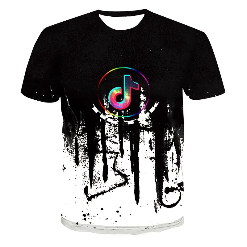 

2021Men's Tshirt Summer Note 3D Print Fashion Brand Casual Young And Energetic Tee Tops Shirts Casual Male Oversized T-shirt