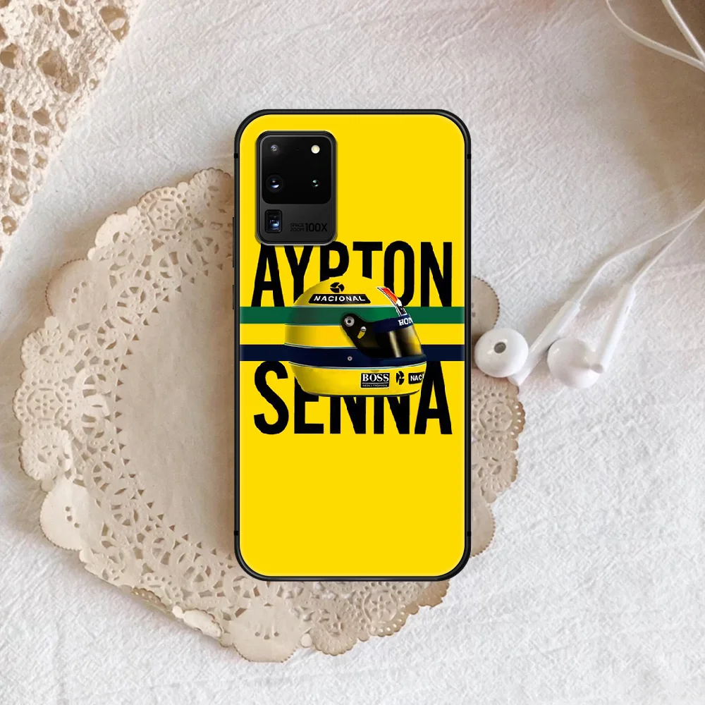 

Ayrton Senna F1 Phone Case Cover Hull For Samsung Galaxy S 7 8 9 10 e 20 FE edge uitra plus Note 9 10 20 black Etui Luxury Prime