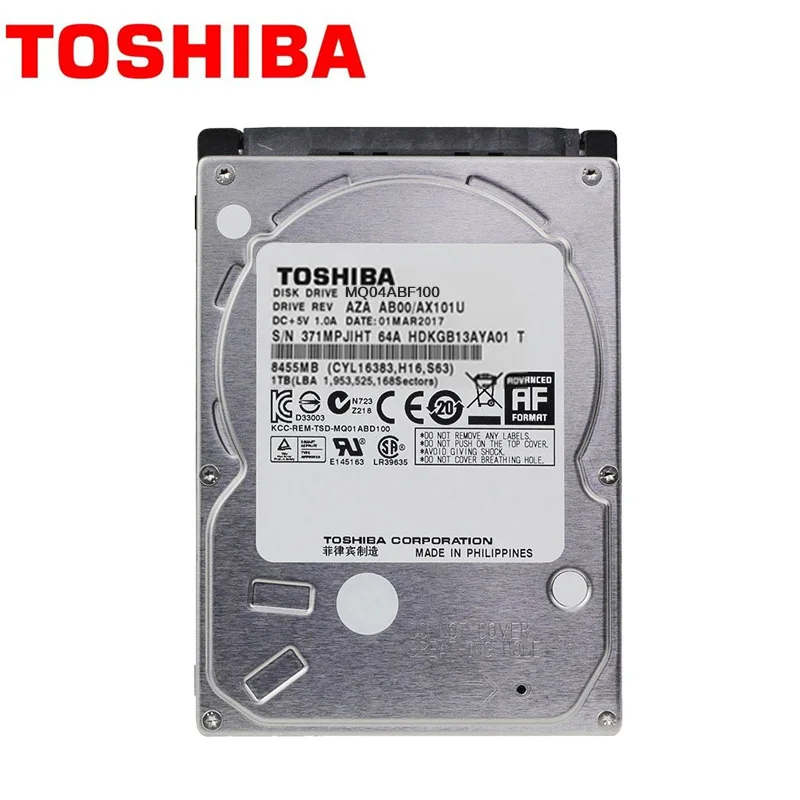 

Внутренний жесткий диск TOSHIBA для ноутбука, 500 Гб, 320 ГБ, ТБ, 500 Гб, HD 2,5 дюйма, 5400 об/мин, 8M SATA 2 MQ01ABD050, для ноутбука