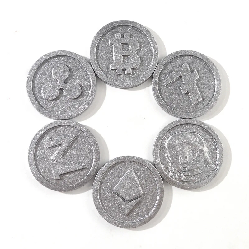 Keychain Pendant Resin Mold 3D Bitcoin Silicone Mold DIY Pendants UV Resin Jewelry Making Tools Casting Mould