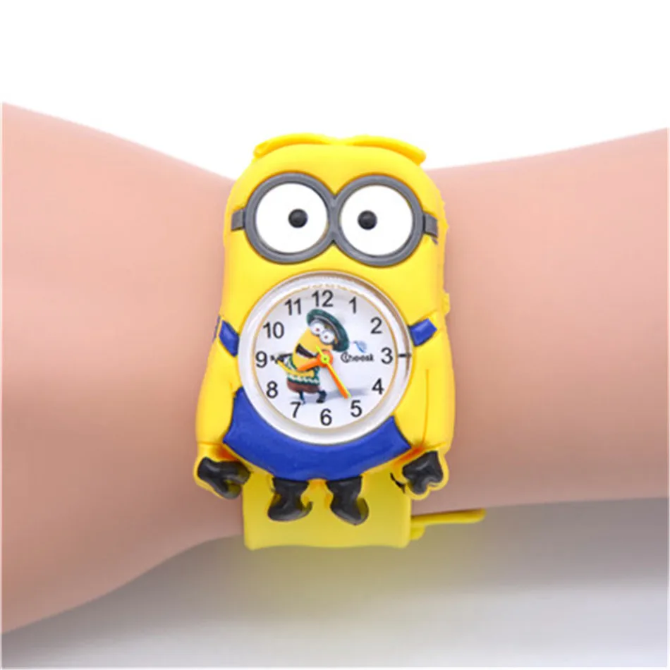Minion Watches Детские часы для девочек, красивые часы с единорогом для девочек и мальчиков, детские пластиковые часы, детские наручные часы - Цвет: Minion Watches