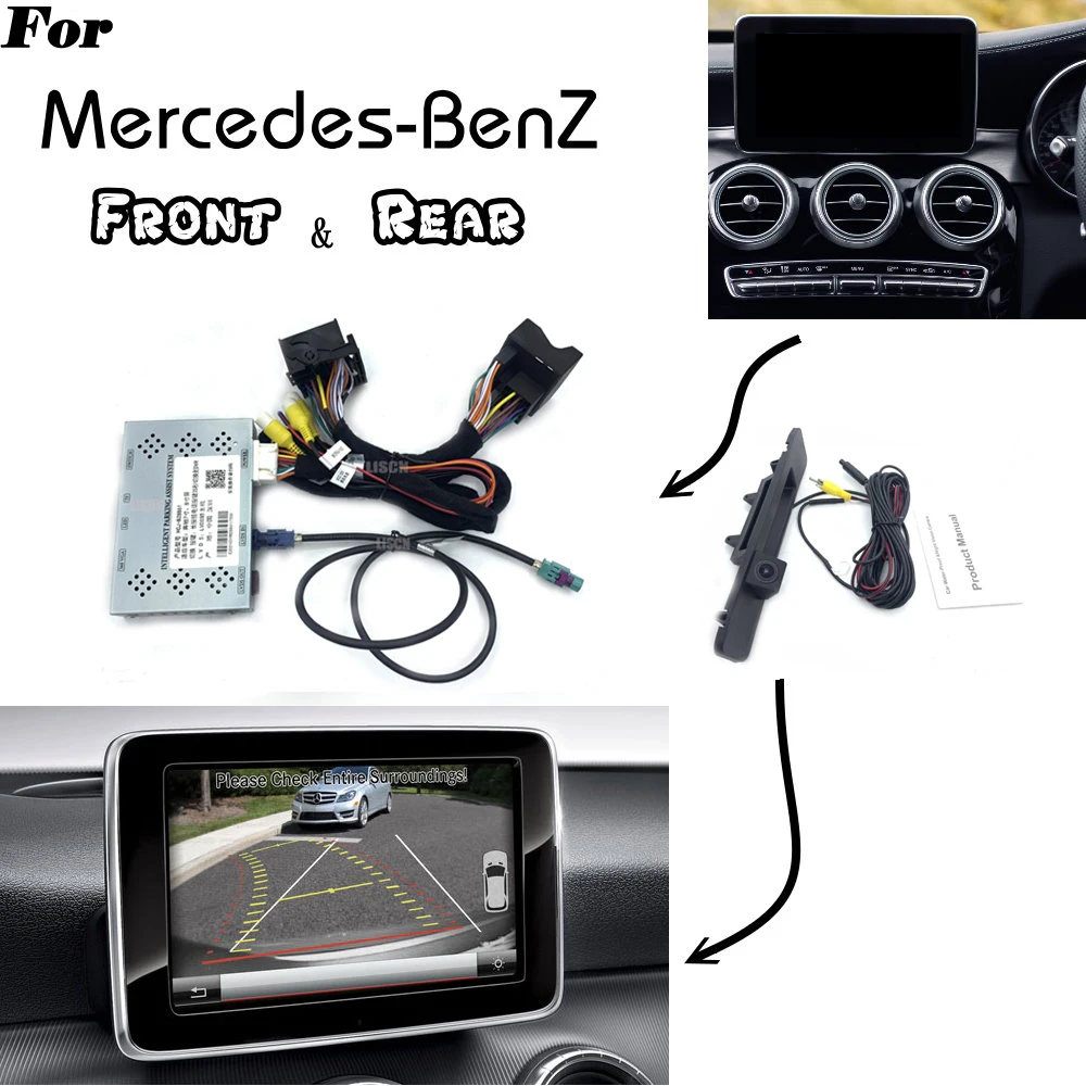 

For Mercedes Benz Reverse Parking Decoder Front Rear camera Original Display interface Class A B C E M S ML CLA CLS GLA GLA GLK